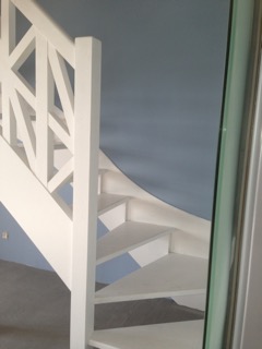menuiserie d'intérieure, conception et réalisation d'escalier quart tournant, Philippe Nourisson, Menuisier-